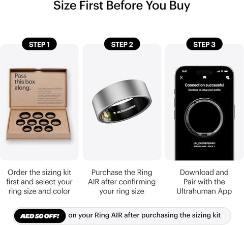Ultrahuman Ring AIR - Titanium Sleep & Fitness Tracker, Size 13 - Image 2