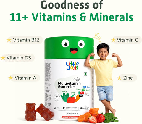 Little Joys Multivitamin Gummies for Kids - 11 Essential Nutrients, No Added Sugar, 30 Count - Image 5