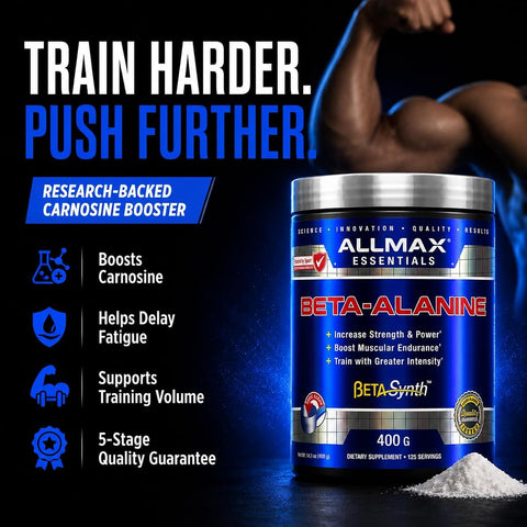 Allmax Beta Alanine Powder - Unflavoured Sports Supplement 400g - Image 2