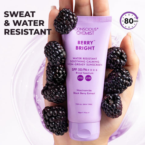 Conscious Chemist Sunscreen SPF 50 PA++++ - Berry Bright, 50g - Image 5