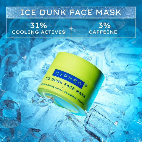 Hyphen Ice Dunk Face Mask - Cooling Face Pack, 3% Caffeine, 50g - Image 2