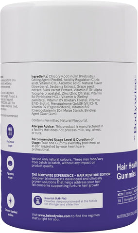 Be Bodywise Vegan Biotin Hair Gummies - Sugar-Free, 60-Day Pack - Image 8