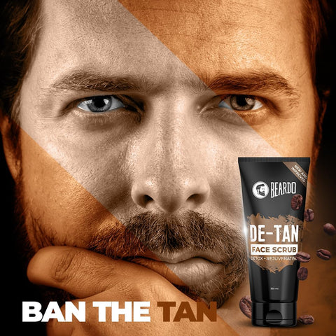 Beardo DeTan Face Scrub with Caffeine - Exfoliating Mask, 100g Tube - Image 2