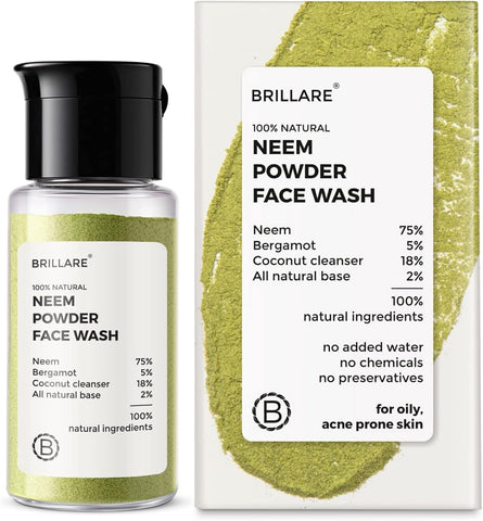 Brillaire Real Neem Face Wash Powder - 100% Natural, 15g