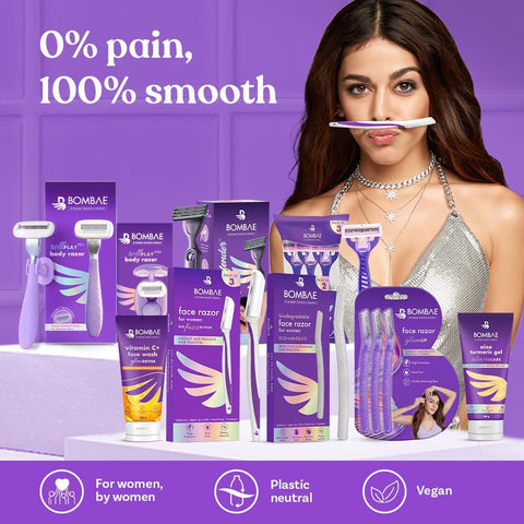 Bombay Shaving Bombae Precision Face Razor for Women - Pack of 3, 150g - Image 5