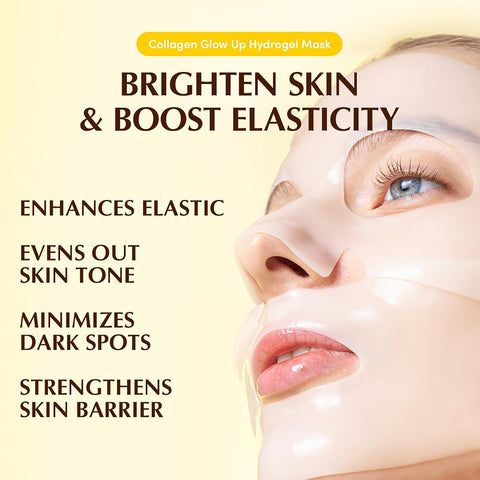 Eqqualberry Collagen Glow Up Hydrogel Mask - Niacinamide & Peptides, 4 Sheets, 30g - Image 4