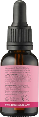 Sukin Certified Organic Rosehip Oil - 25ml Face Serum - Image 2