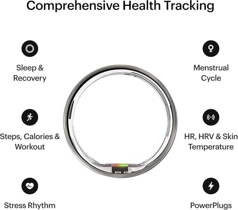 Ultrahuman Ring AIR - Smart Health Tracker, Raw Titanium, Size 09 - Image 3