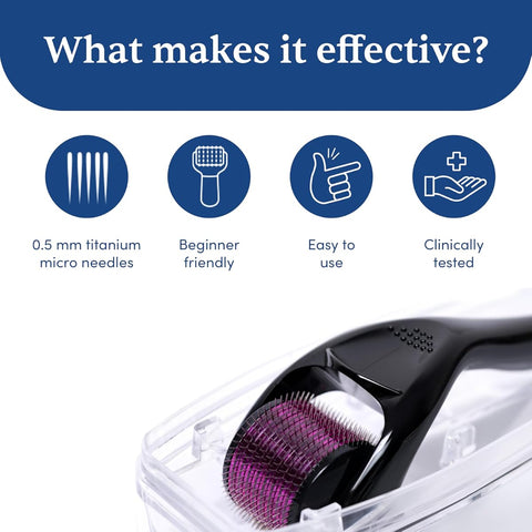 Man Matters Derma Roller with 540 Titanium Micro Needles - 0.5mm - Image 6