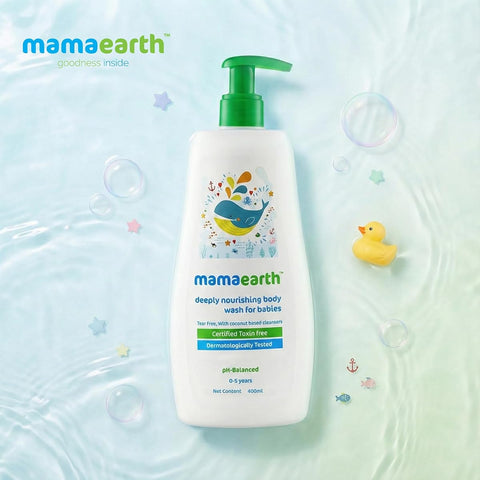 Mamaearth Deeply Nourishing Baby Body Wash - Coconut Oil & Aloe Vera Formula, 400ml - Image 7