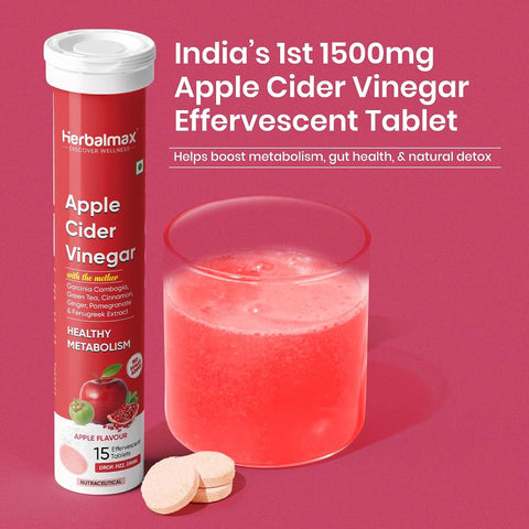 Herbal Max Apple Cider Vinegar Effervescent Tablets - Organic, 15 Tablets - Image 5