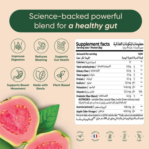 Rite Gut Health Prebiotic Mix - Sugar-Free Guava, 15 Sachets - Image 7