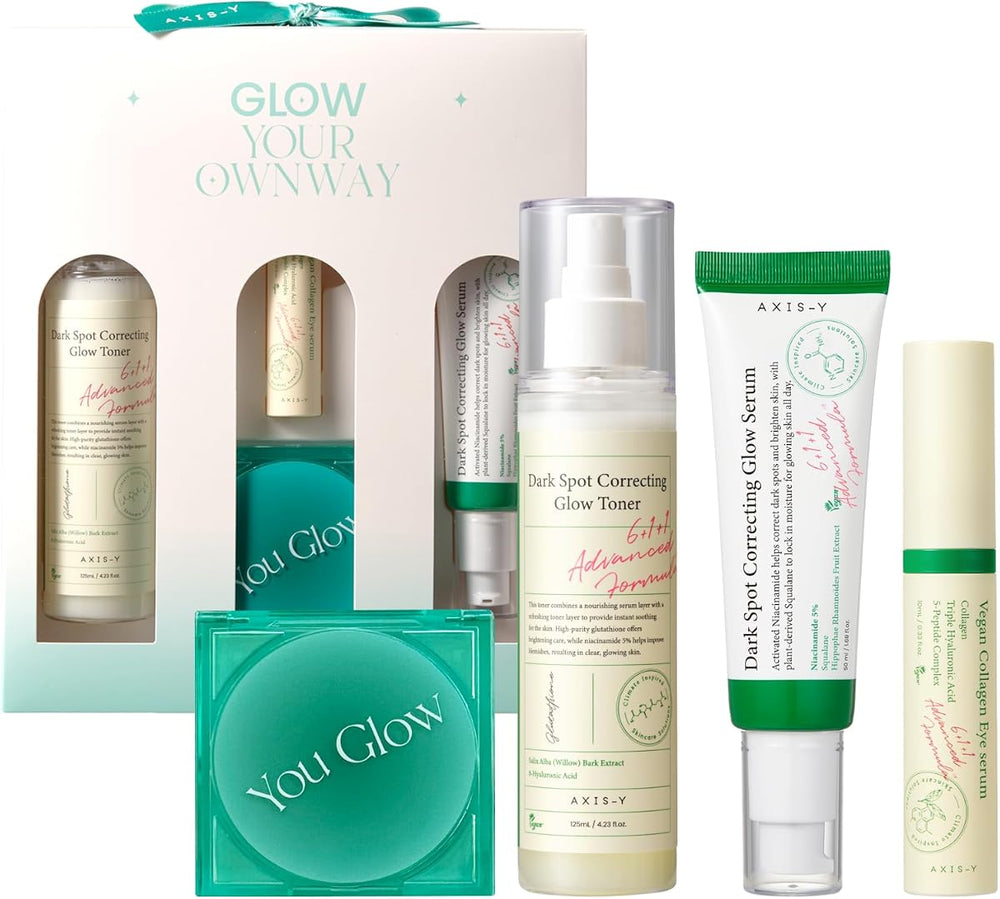 AXIS-Y Glow Your Own Way Limited Edition Skincare Set with Vitamin C & Collagen, 4-piece