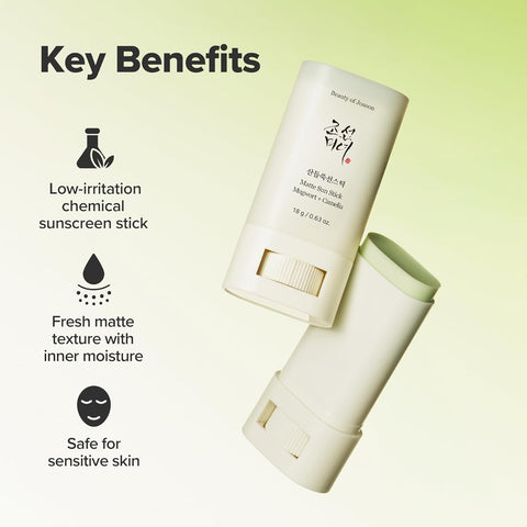 Beauty Of Joseon Matte Sun Stick - Mugwort Camellia, SPF 50 PA++++, 18g - Image 5