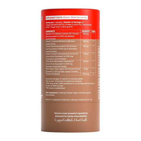 Wellbeing Nutrition Liposomal Berberine HCL 60 Capsules in a bottle