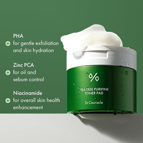 Dr.Ceuracle Tea Tree Purifine Toner Pad - 160ml, 60 Pieces - Image 4