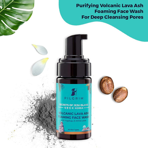 Pilgrim Volcanic Lava Ash Foaming Face Wash, Oil Control, 120ml - Image 2