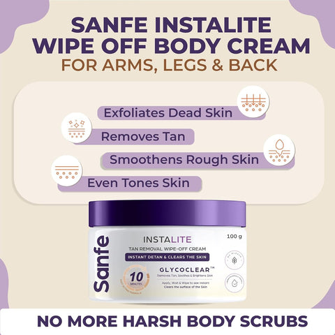Sanfe Instalite Detan Cream with Glycoclear Technology - 100g - Image 3
