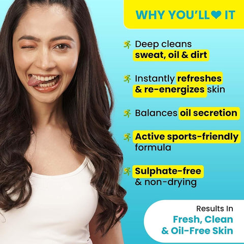Dot & Key Lime Rush Sports Face Wash - Oil & Sweat Control, 100ml - Image 2