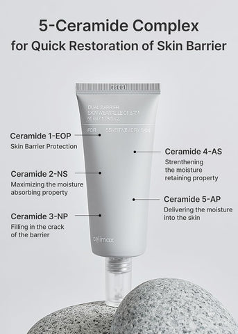 Celimax Dual Barrier Skin Wearable Cream - Long Lasting Moisturizer with Ceramides and Hyaluronic Acid, 50ml - Image 5