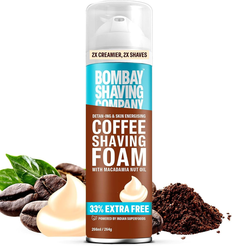Bombay Shaving Company Coffee Shaving Foam with Macadamia & Olive - 266 ml
