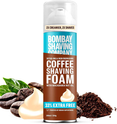 Bombay Shaving Company Coffee Shaving Foam with Macadamia & Olive - 266 ml