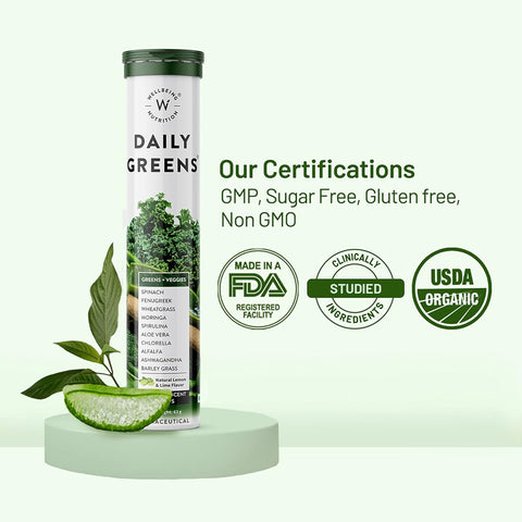Wellbeing Nutrition Daily Greens Multivitamin - 15 Effervescent Tablets - Image 3