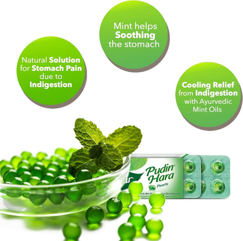 Dabur Pudin Hara Pearls for Gut Health - Peppermint & Spearmint Oils, 20 Pack - Image 4