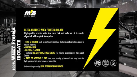 Muscle Bolt 100% Whey Protein Isolate Vanilla 2lb