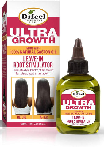 Difeel Ultra Growth Leave-in Root Stimulator with Basil & Castor Oil - 75ml