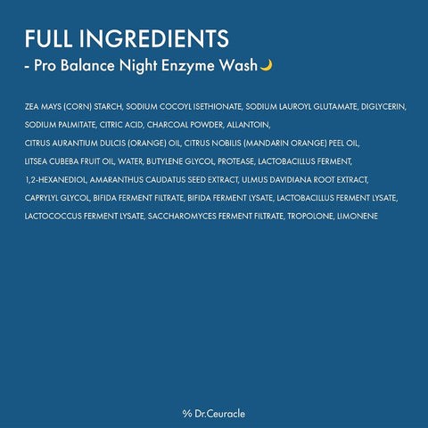 Dr.Ceuracle Pro Balance Night Enzyme Charcoal Wash - 50g - Image 8
