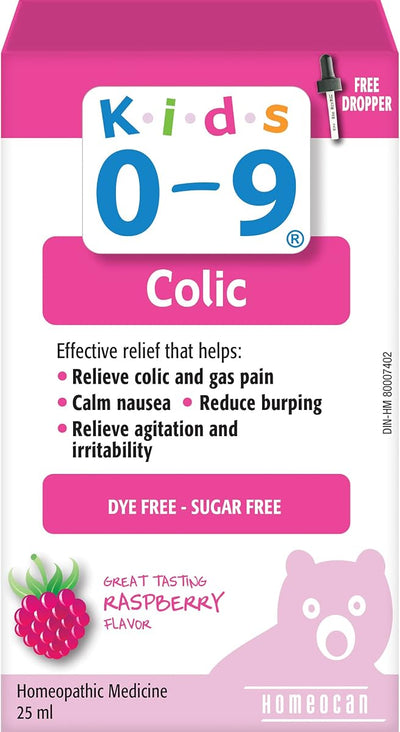 Kids 0-9 Colic Solution - Raspberry Flavour, Dye & Sugar Free, 25ml