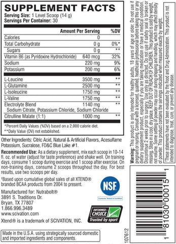 XTEND ORIGINAL BCAA  BLUE RASPBERRY ICE
