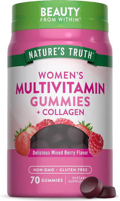 Nature's Truth Women's Multivitamin + Collagen Gummies - 70 Count, Non-GMO, Gluten Free