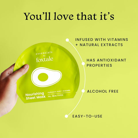 Foxtale Essentials Nourishing Sheet Mask - Vitamin & Natural Extract Infused - Single Sheet - Image 3