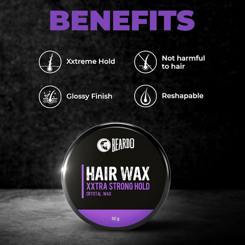 Beardo XXtra Strong Hold Hair Wax - Extra Stronghold Glossy Finish, 50g - Image 3