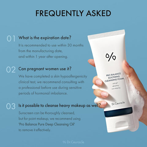 Dr.Ceuracle Pro Balance Soothing Cleansing Foam - pH Gentle Gel-to-Foam, 150ml - Image 6
