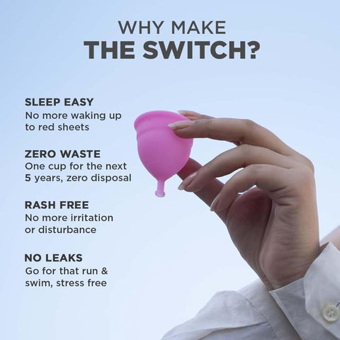 Pee Safe Menstrual Cup Medium - Medical Silicone, Pink - Image 6