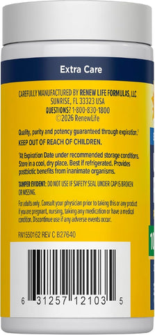 RenewLife 100 Billion Flora Probiotic Capsules - Gut Health Support - 30 Count - Image 3