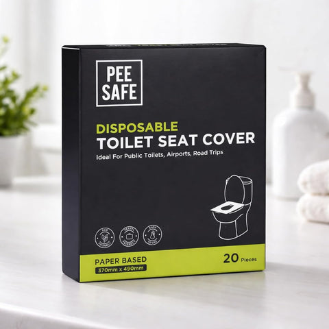 Pee Safe Disposable Toilet Seat Cover - Paper-Based, Eco-Friendly - 20 Pieces - Image 2