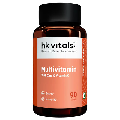 HK Vitals Multivitamin (90 Tablets) | For Men And Women | With Zinc, Vitamin C, Vitamin D3, Multiminerals & Ginseng Extract
