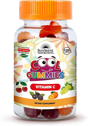 Sunshine Nutrition Kids Vitamin C Gummies - Natural Flavours, 120 Count