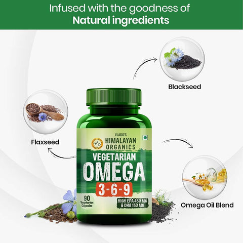 Himalayan Organics Vegan Omega 3 6 9 Supplement – 90 Veg Capsules - Image 7