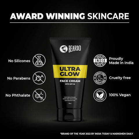 Beardo Ultraglow Face Cream 60g - All-in-One Moisturiser, SPF 30 Protection - Image 7