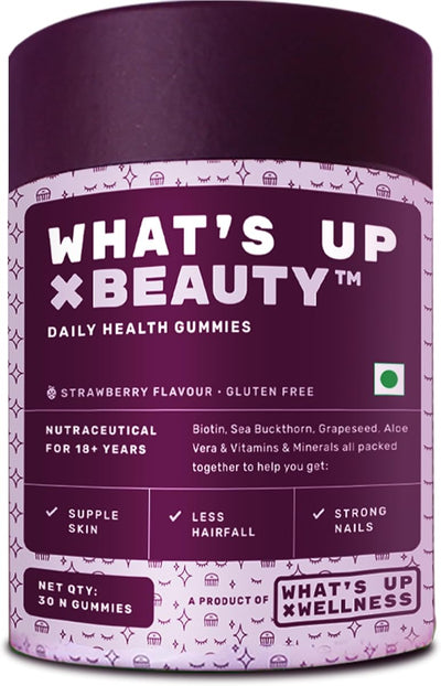 What's Up Wellness Beauty Gummies - Biotin & Superfoods Blend - 30 Gummies