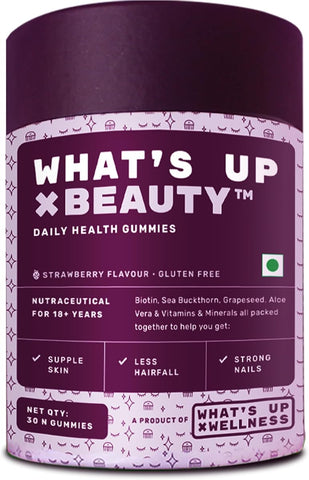 What's Up Wellness Beauty Gummies - Biotin & Superfoods Blend - 30 Gummies