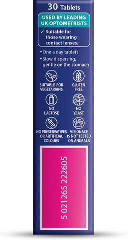 Vitabiotics Visionace Original Eye Vitamins - Lutein & Zinc, 30 Tablets - Image 6