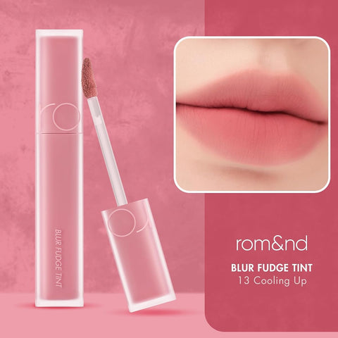 Rom&Nd Blur Fudge Tint 13 Cooling Up - Velvety Matte Lip Tint - Image 3