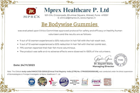 Be Bodywise Biotin Hair Gummies - With Multivitamins, Zinc, No Added Sugar, 120 Day Pack - Image 7