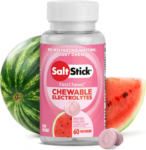 SaltStick Electrolyte Fastchews - Watermelon Flavour, 60 Tablets